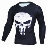 Punisher Compression Long Sleeve T Shirt - DC Marvel World