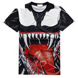 Venom Print Casual T Shirt - DC Marvel World