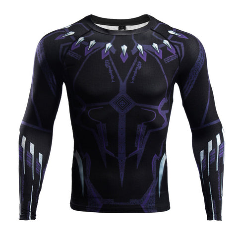 Black Panther Infinity War Long Sleeve Compression T shirt - DC Marvel World