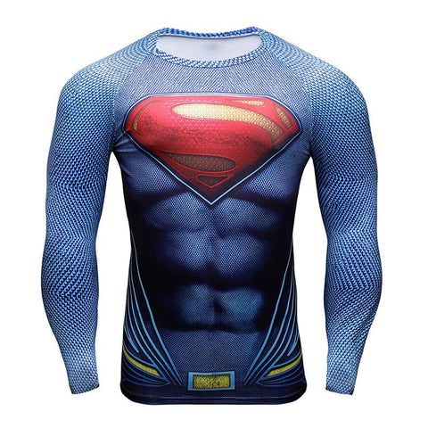 Superman Compression Long Sleeve T Shirt - DC Marvel World