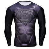 Superman Long Sleeved Black Compression T Shirt - DC Marvel World