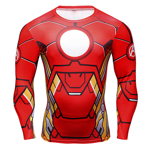 Iron Man Compression Long sleeved T Shirt - DC Marvel World