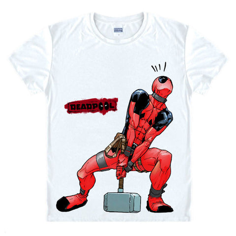 Deadpool vs Mjolnir T Shirt - DC Marvel World