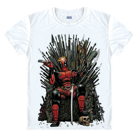 Deadpool Throne T Shirt - DC Marvel World