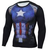 Captain America Infinity Compression Long Sleeve T Shirt - DC Marvel World