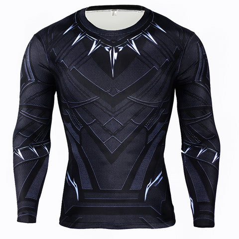 Black Panther Compression Long Sleeve T Shirt - DC Marvel World