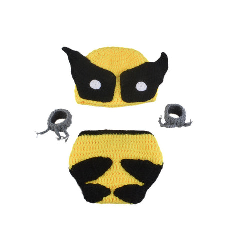 Wolverine Knitted Hat Claws and Diaper Cover - DC Marvel World