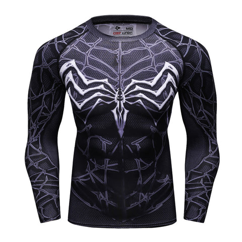 Venom Compression Long Sleeve T Shirt Black - DC Marvel World