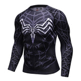 Venom Compression Long Sleeve T Shirt Black - DC Marvel World