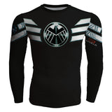 Agents of Shield Compression Long Sleeve T Shirt - DC Marvel World