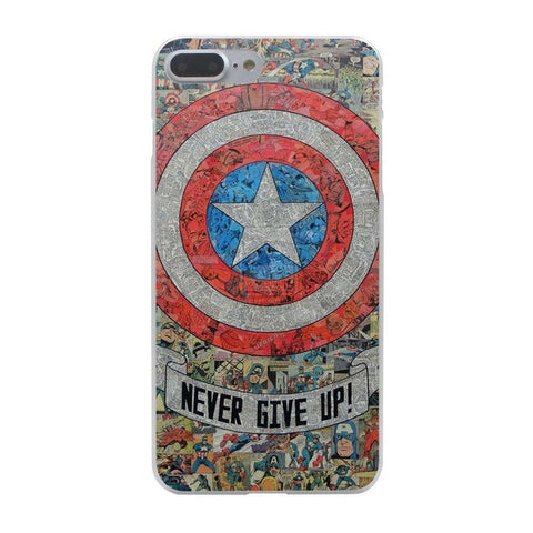 Captain America Never Give Up iPhone Case - DC Marvel World
