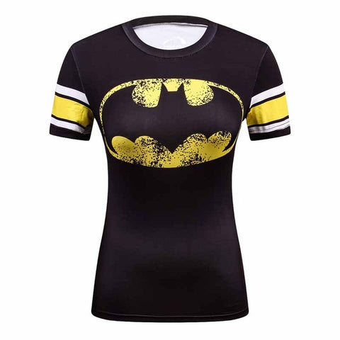 Batman Women's Fitness Compression T Shirt - DC Marvel World