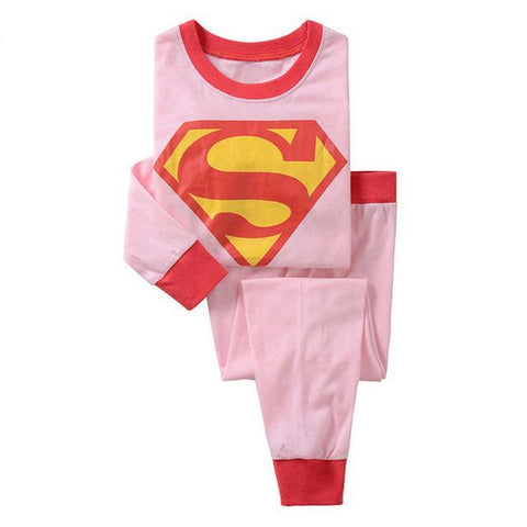 Supergirl Retro Girl's Thermal Pajama Set - DC Marvel World