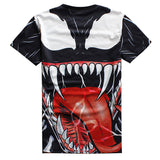 Venom Print Casual T Shirt - DC Marvel World