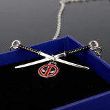 Deadpool Crossed Katana Pendant Necklace - DC Marvel World