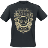 Black Panther Floral Mask T-Shirt - DC Marvel World