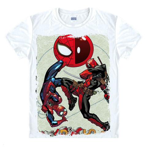 Deadpool vs Spiderman Logo T Shirt - DC Marvel World