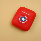 Captain America Shield Silicone Case For Apple Airpods - DC Marvel World